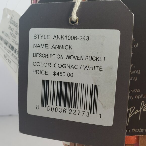 RAFE ANNICK Small Bucket Crossbody - Cognac / White / Orange / Pink - Picture 7 of 8